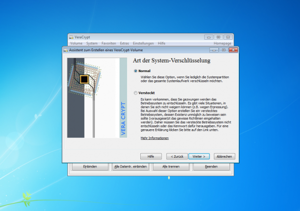 In den meisten F&auml;llen kann hier die Option "Normal" gew&auml;hlt werden. (Screenshot: J&ouml;rg Thoma)