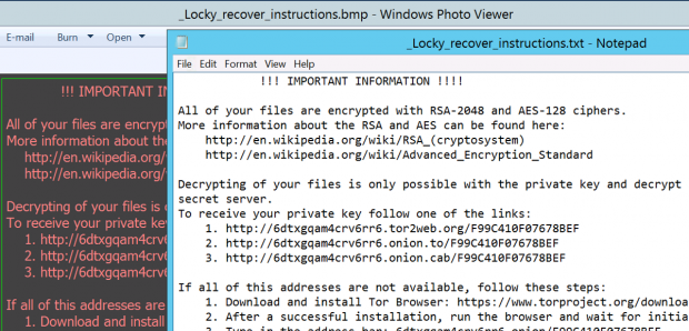 Auch diese Locky-Version enthält eine Anleitung zum Entsperren der Daten. (Bild: Kevin Beaumont)