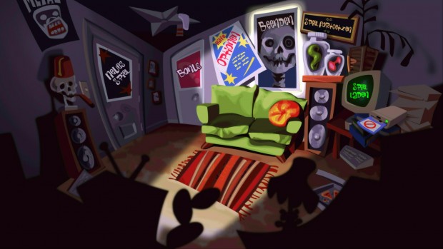 Im Hauptmenü wählt der Spieler das Bonusmaterial oder startet das Abenteuer. (Screenshot: Golem.de)