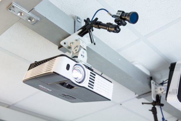 ... der mit Hilfe einer Kamera zu einem Eingabegerät wird. (Foto: Martin Wolf/Golem.de)