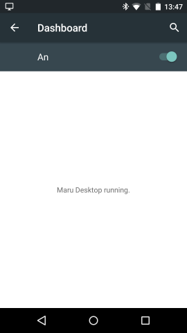 In der Dashboard-Funktion l&auml;sst sich das Linux-Desktop ein- und ausschalten. Weitere Einstellungen gibt es aktuell noch nicht. (Screenshot: Golem.de)