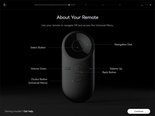Einrichtung des Rift CV1 (Screenshot: Golem.de)