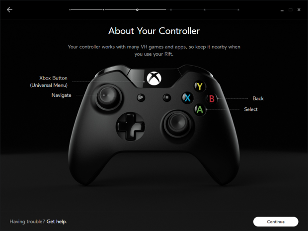 Einrichtung des Rift CV1 (Screenshot: Golem.de)