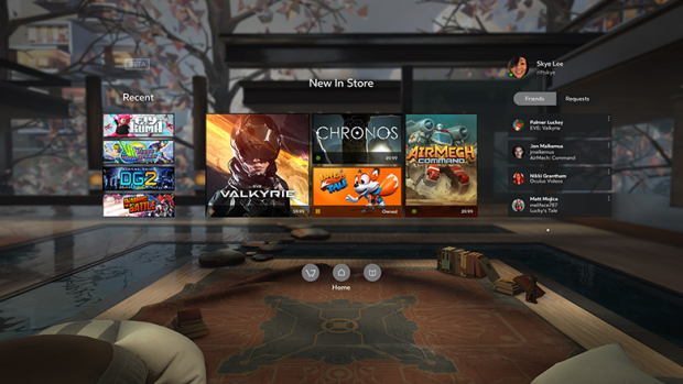 Oculus Home, quasi das Startmen&uuml; (Screenshot: Oculus VR)