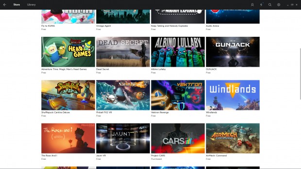 &Uuml;bersicht #2 der Launch-Titel im Oculus Store (Screenshot: Golem.de)