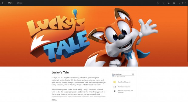 ... und Lucky's Tale schon 'Moderate'. (Screenshot: Golem.de)