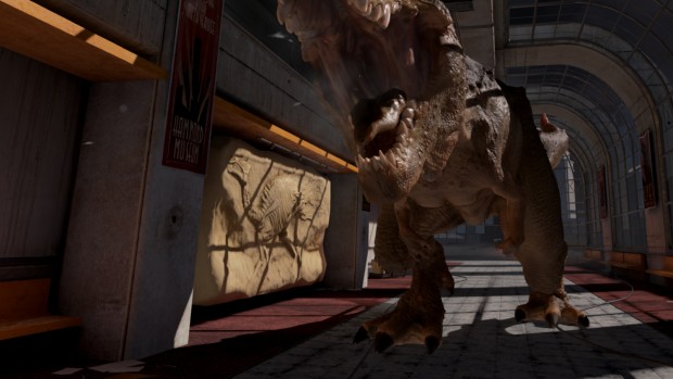 T-Rex auf dem prim&auml;ren Monitor (Screenshot: Golem.de)