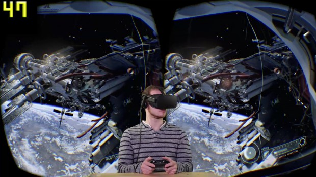 In Adr1ft bricht die Bildrate oft ein. (Screenshot: Golem.de)