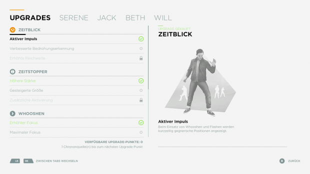 Unsere Spezialkräfte können wir im Laufe der Zeit verbessern. (Screenshot: Golem.de)