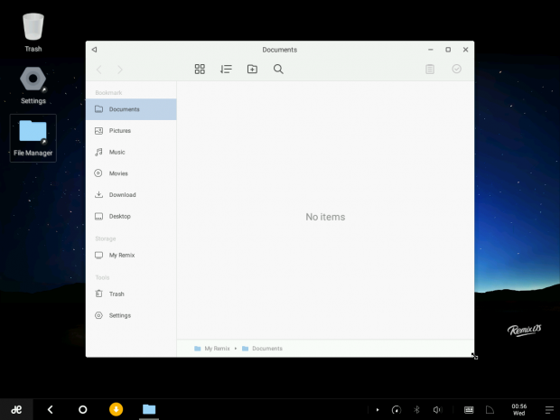Wie bei anderen Desktops lassen sich Fenster unter Remix OS vergr&ouml;&szlig;ern und verkleinern oder ...