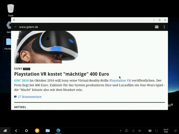 Auch der integrierte Android-Standardbrowser ... 
