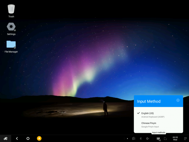 Das zun&auml;chst auf Englisch eingestellte Remix OS kann ...