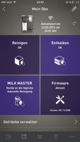 iOS-App von Tchibo Qbo (Bild: Tchibo)