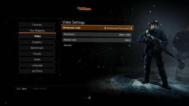 Grafikmen&uuml; von The Division (Screenshot: Marc Sauter/Golem.de)