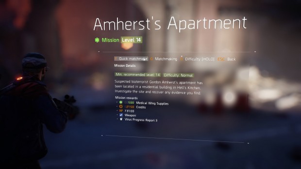 So sehen die Startbildschirme der Hauptmissionen aus.