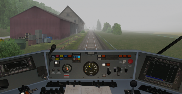 Wutachtalbahn aus der Führerstandsperspektive (Screenshot: Zusi Bahnsimulatoren)