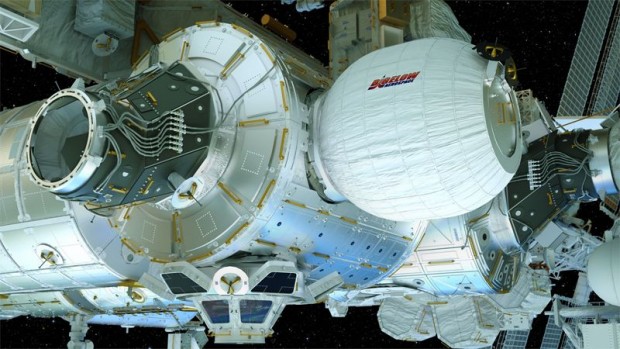 Beam soll an das Modul Tranquility der ISS angedockt werden. (Bild: Bigelow Aerospace)