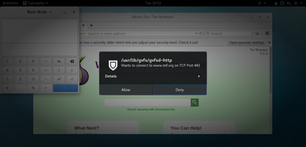 Der Taschenrechner m&ouml;chte sich mit dem IWF verbinden ... (Screenshot: Golem.de)