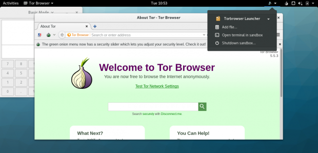 Der Tor-Browser ist als Standardbrowser mit dabei. (Screenshot: Golem.de)