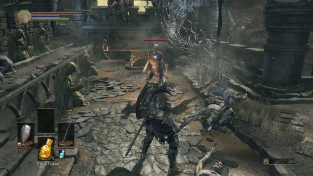 Die Grafik ist stimmungsvoll, aber etwas farbarm - wie in Bloodborne. (Screenshot: Golem.de)