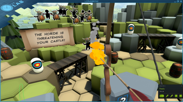 Wir wehren einen Angriff auf unsere Burg mit Pfeil und Bogen ab. (Screenshot: Golem.de)