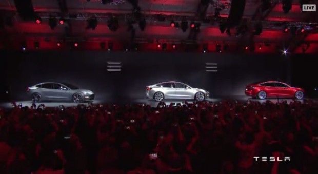 Tesla Model 3 (Bild: Tesla Motors/Screenshot: Golem.de)