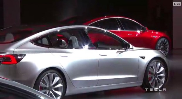 Tesla Model 3 (Bild: Tesla Motors/Screenshot: Golem.de)