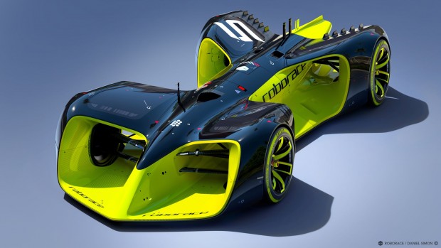 Gewinnen wird nicht der beste Fahrer, sondern der Programmierer der besten Fahralgorithmen. (Bild: Daniel Simon/ Roborace)