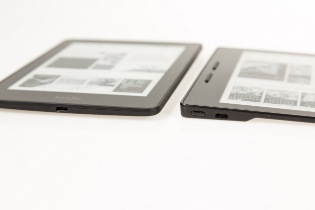 Links der Kindle Voyage, rechts der Kindle Oasis (Bild: Martin Wolf/Golem.de)