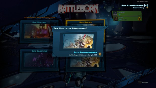 Vor Missionsstart dürfen die Teilnehmer über den Einsatz abstimmen. (Screenshot: Golem.de)