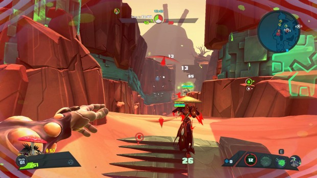 Umgebungen wie die Canyons wirken sehr cartoonhaft. (Screenshot: Golem.de)
