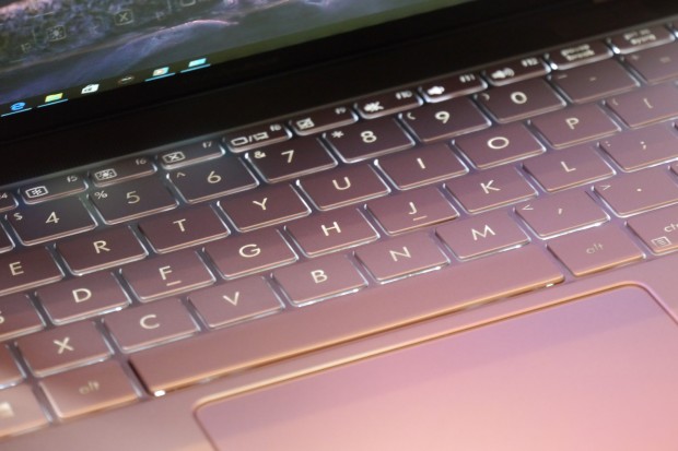 Die Tastatur wird beleuchtet. (Foto: Marc Sauter/Golem.de)