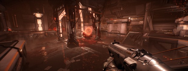 Doom in 21:9 mit Nightmare-Settings (Screenshot: Marc Sauter/Golem.de)