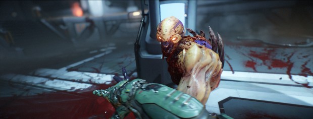 Doom in 21:9 mit Nightmare-Settings (Screenshot: Marc Sauter/Golem.de)