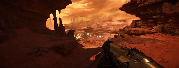Doom in 21:9 mit Nightmare-Settings (Screenshot: Marc Sauter/Golem.de)
