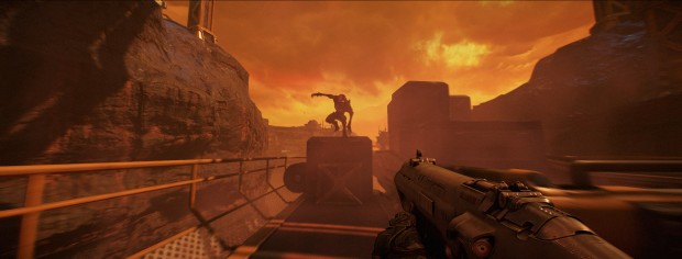 Doom in 21:9 mit Nightmare-Settings (Screenshot: Marc Sauter/Golem.de)