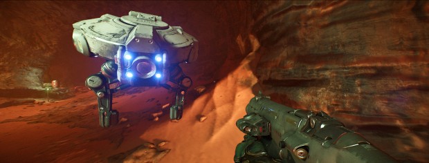 Doom in 21:9 mit Nightmare-Settings (Screenshot: Marc Sauter/Golem.de)