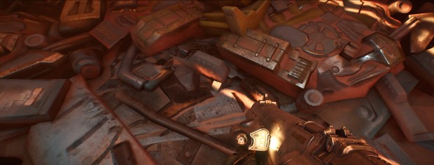 Doom in 21:9 mit Nightmare-Settings (Screenshot: Marc Sauter/Golem.de)