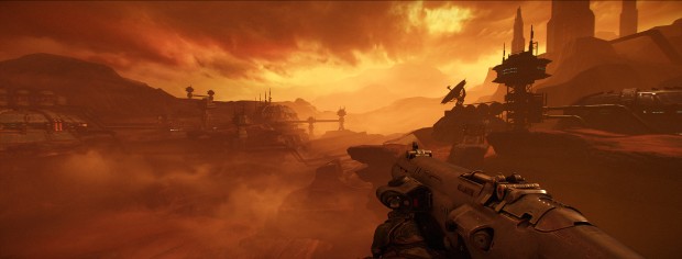 Doom in 21:9 mit Nightmare-Settings (Screenshot: Marc Sauter/Golem.de)