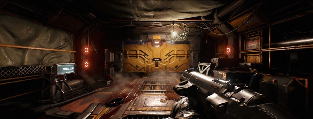 Doom in 21:9 mit Nightmare-Settings (Screenshot: Marc Sauter/Golem.de)