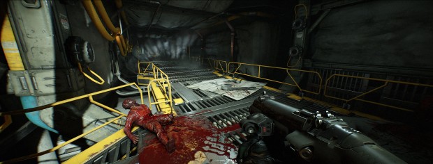 Doom in 21:9 mit Nightmare-Settings (Screenshot: Marc Sauter/Golem.de)