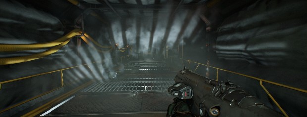 Doom in 21:9 mit Nightmare-Settings (Screenshot: Marc Sauter/Golem.de)
