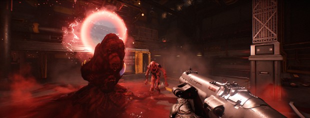 Doom in 21:9 mit Nightmare-Settings (Screenshot: Marc Sauter/Golem.de)