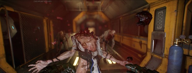 Doom in 21:9 mit Nightmare-Settings (Screenshot: Marc Sauter/Golem.de)