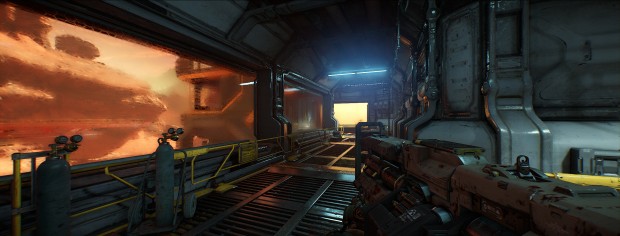 Doom in 21:9 mit Nightmare-Settings (Screenshot: Marc Sauter/Golem.de)