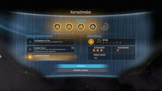 Nach dem Beenden eines Levels gibt es eine kurze Abrechnung. (Screenshot: Golem.de)