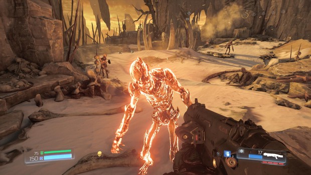 Ein Feind leuchtet orange - jetzt können wir zuschlagen. (Screenshot: Golem.de)