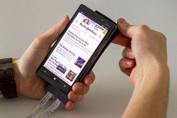 Das Flexcase-Cover im Einsatz (Bild: Media Interaction Lab)