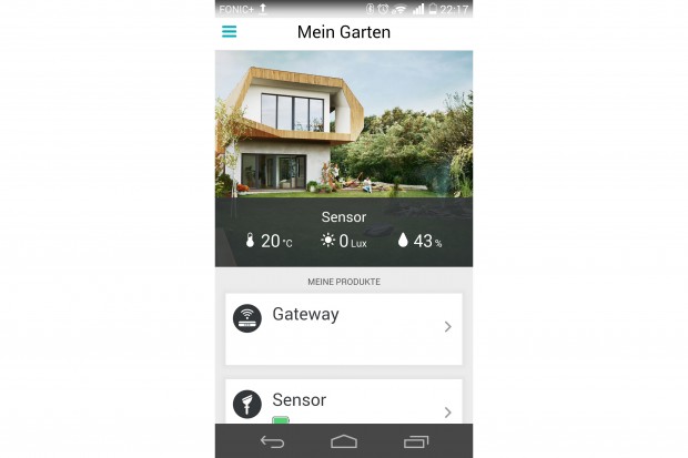 Über die App lassen sich die Sensordaten ablesen. (Screenshot: Golem.de)