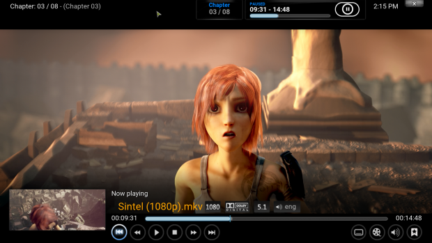 Der Compute Stick unterst&uuml;tzt Kodi. (Screenshot: Golem.de)